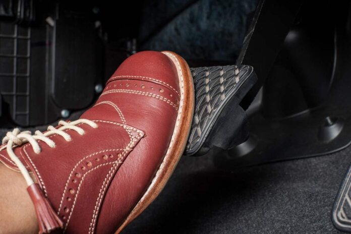 brake pedal goes to floor when engine running